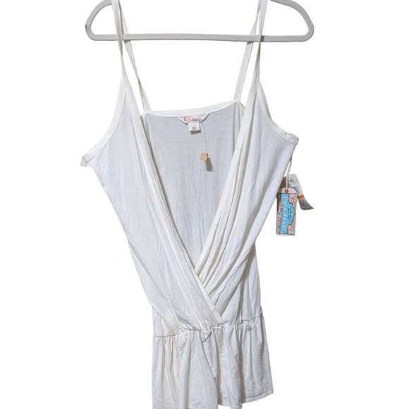 Polo Jeans Ralph Lauren cream colored wrapped draped goddess top blouse … - Picture 1 of 10